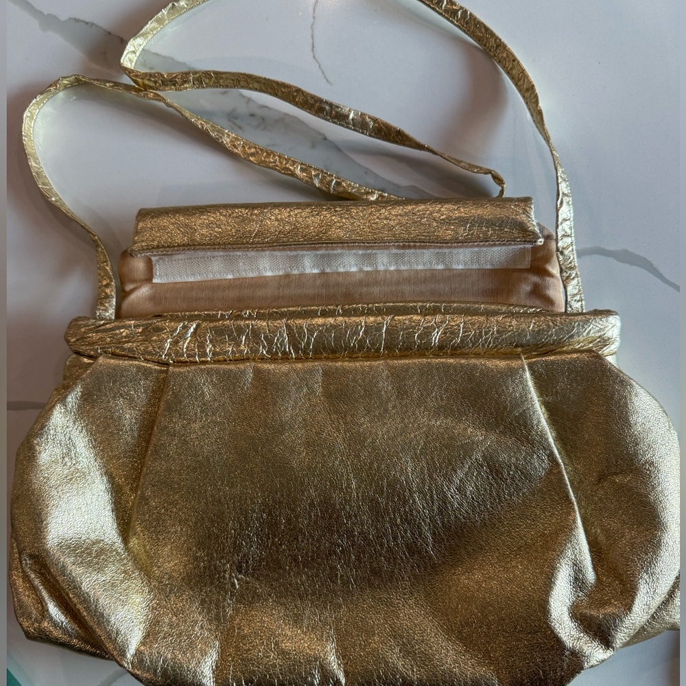 MOON BAGS-vintage 80’s-90’s gold lame Patricia Smith Design made in Milwaukee - Picture 5 of 10